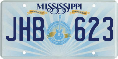 MS license plate JHB623