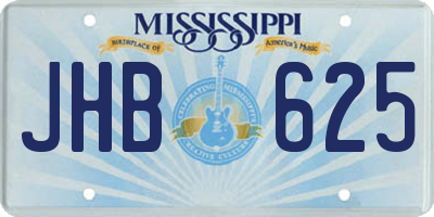 MS license plate JHB625