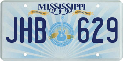 MS license plate JHB629