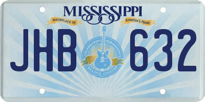 MS license plate JHB632