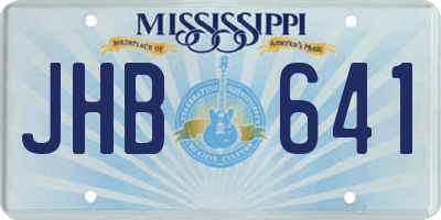 MS license plate JHB641
