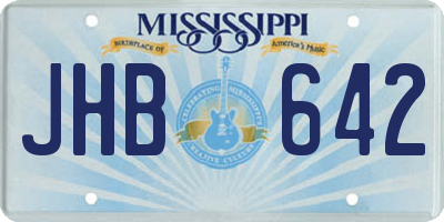 MS license plate JHB642