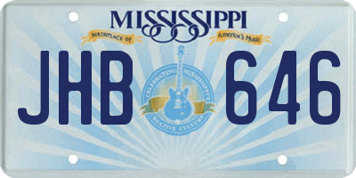 MS license plate JHB646