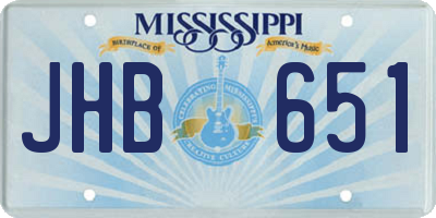 MS license plate JHB651