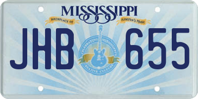 MS license plate JHB655