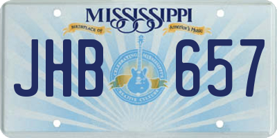 MS license plate JHB657