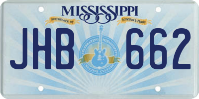 MS license plate JHB662