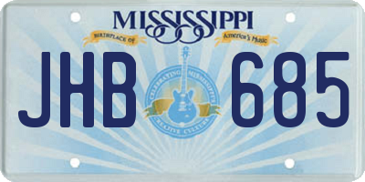 MS license plate JHB685