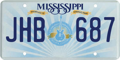 MS license plate JHB687