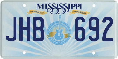 MS license plate JHB692