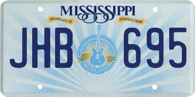 MS license plate JHB695