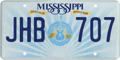 MS license plate JHB707