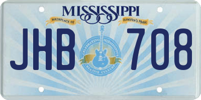 MS license plate JHB708