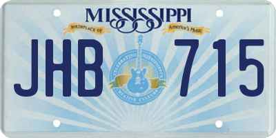 MS license plate JHB715