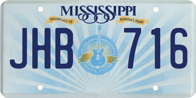 MS license plate JHB716