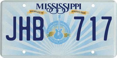 MS license plate JHB717