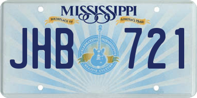 MS license plate JHB721