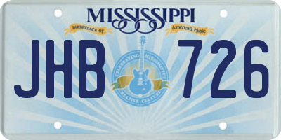 MS license plate JHB726