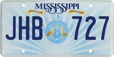 MS license plate JHB727