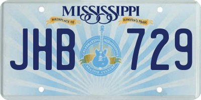 MS license plate JHB729