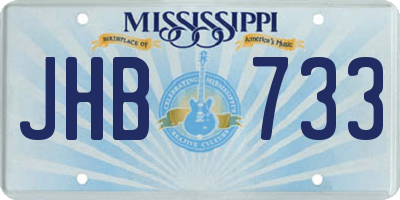 MS license plate JHB733