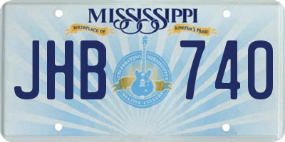 MS license plate JHB740