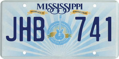 MS license plate JHB741