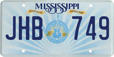 MS license plate JHB749