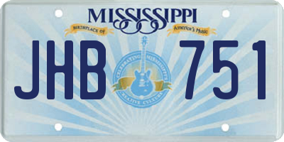 MS license plate JHB751