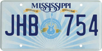 MS license plate JHB754