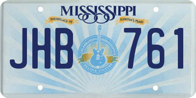 MS license plate JHB761