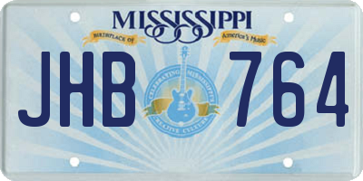 MS license plate JHB764