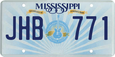 MS license plate JHB771