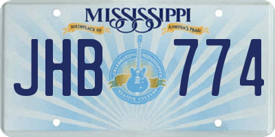 MS license plate JHB774