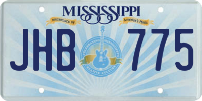 MS license plate JHB775