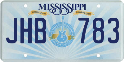 MS license plate JHB783