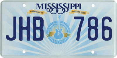 MS license plate JHB786