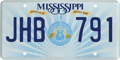 MS license plate JHB791