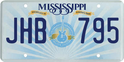 MS license plate JHB795