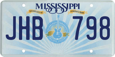 MS license plate JHB798