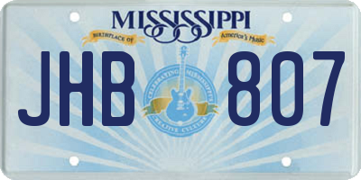 MS license plate JHB807