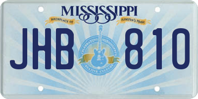 MS license plate JHB810
