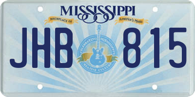 MS license plate JHB815