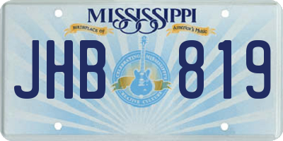 MS license plate JHB819