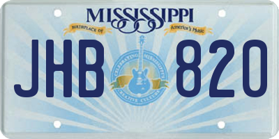 MS license plate JHB820