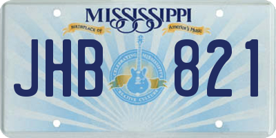 MS license plate JHB821