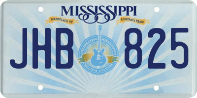 MS license plate JHB825