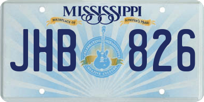 MS license plate JHB826