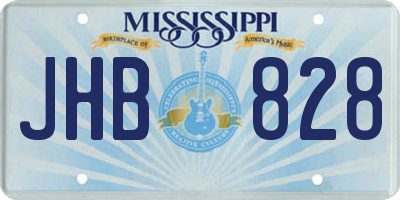 MS license plate JHB828