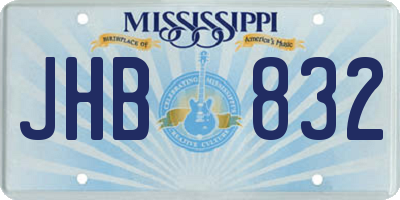 MS license plate JHB832